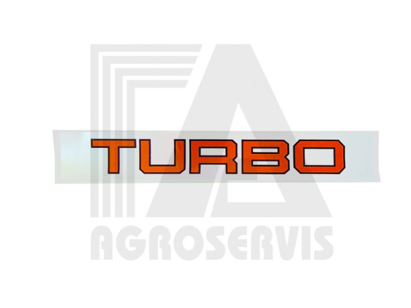 Nápis TURBO čelní